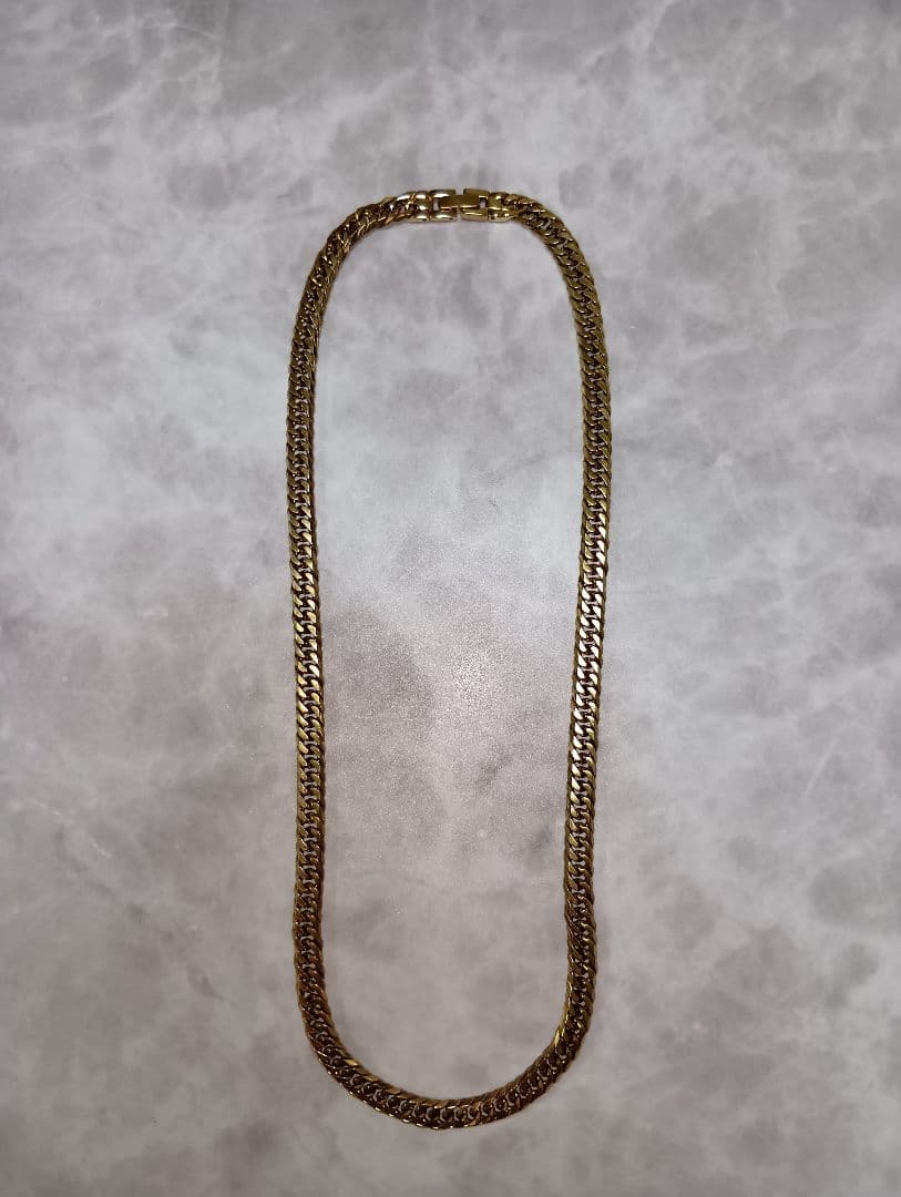 喜平 ネックレス ゴールド チタン ネックレス チェーン 50cm 幅6.5mm