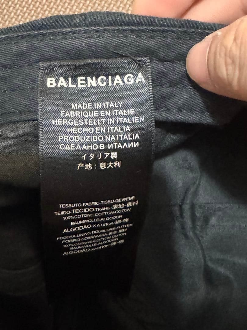 ✨超美品✨BALENCIAGA　キャップ　WFP　マジックテープ　L58　黒