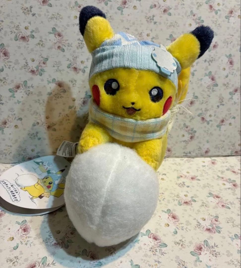 ポケモン ゆきあそび 雪だるま ゆきだるま ピカチュウ ぬいぐるみ