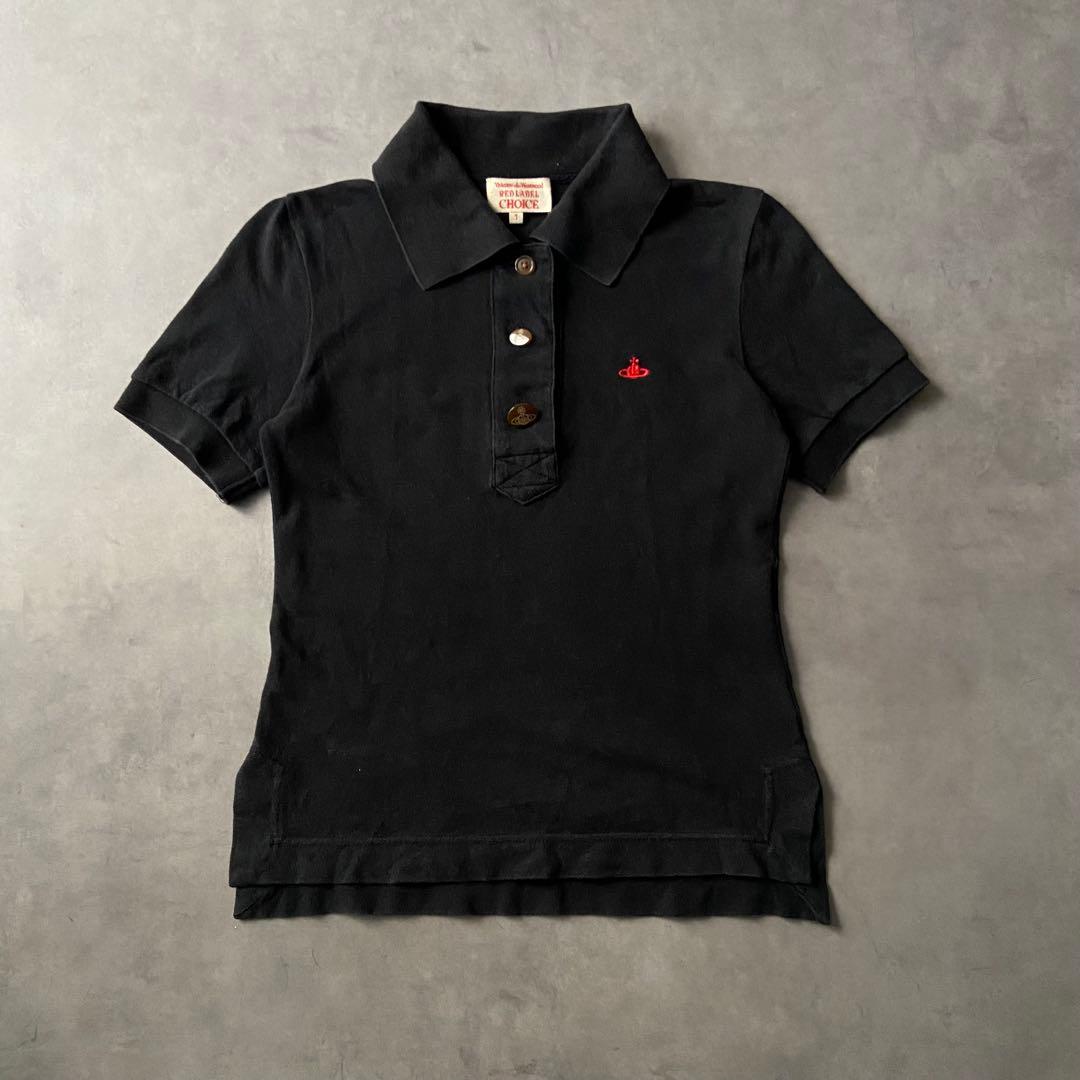 【人気】Vivienne Westwood オーブロゴ ポロシャツ 黒 BC47