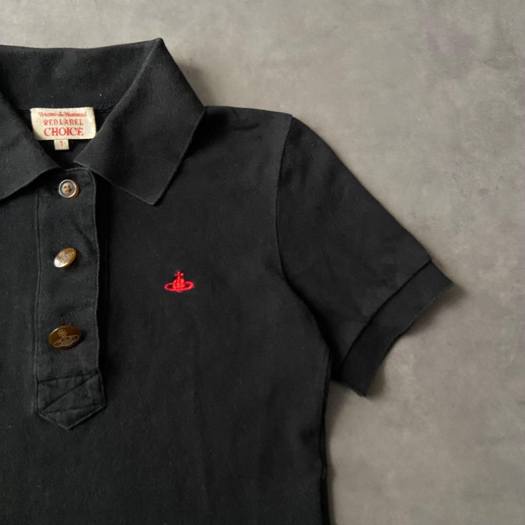 【人気】Vivienne Westwood オーブロゴ ポロシャツ 黒 BC47