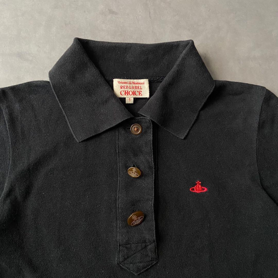 【人気】Vivienne Westwood オーブロゴ ポロシャツ 黒 BC47