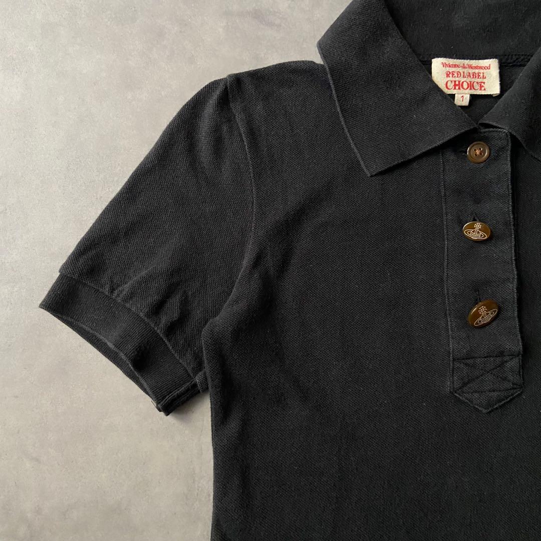 【人気】Vivienne Westwood オーブロゴ ポロシャツ 黒 BC47