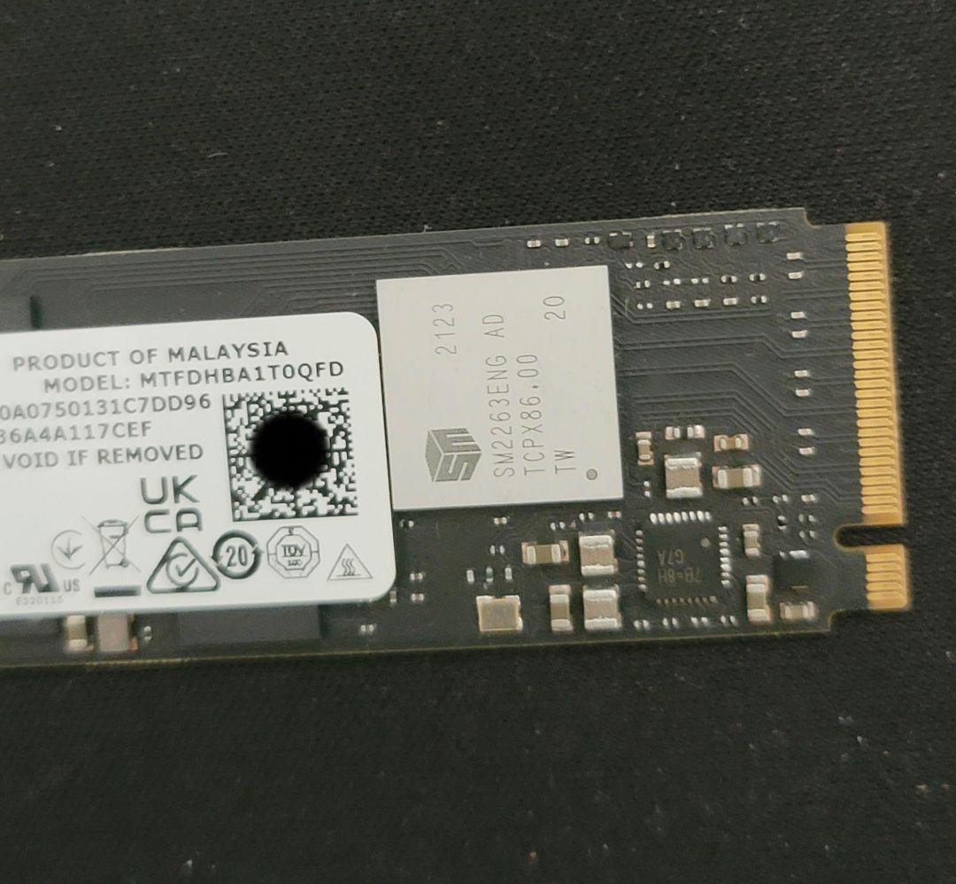 内蔵型SSD Micron SSD 1TB 2210 M.2 NVMe PCIe