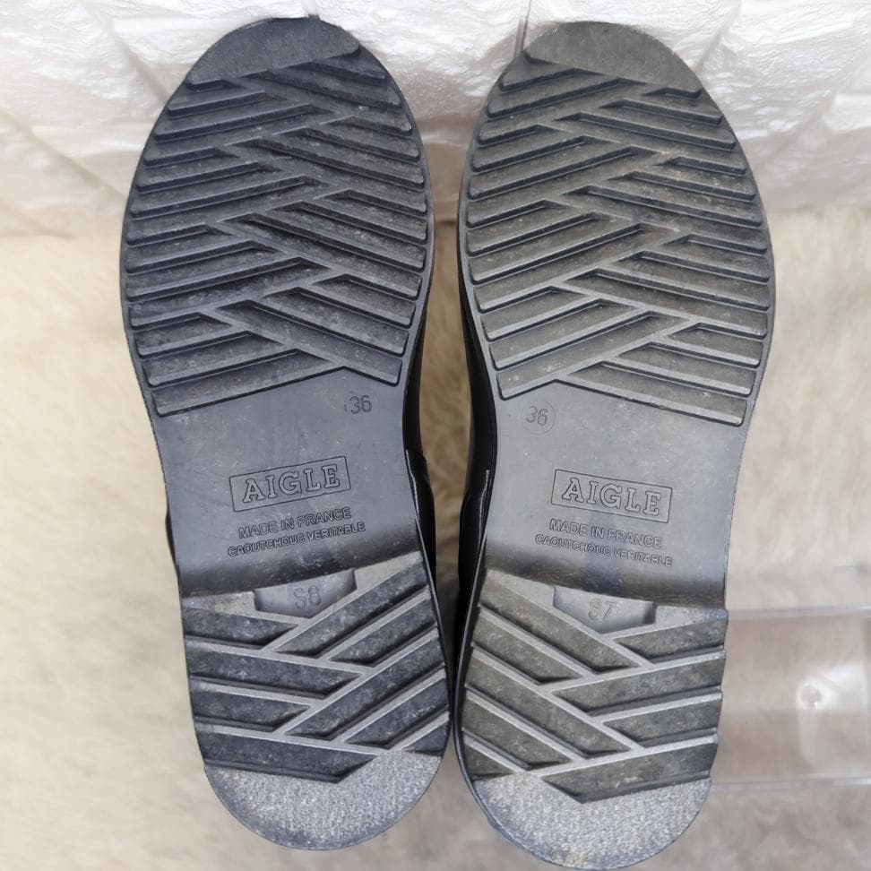 【美品】AIGLE ブラック 長靴 23.5cm フランス