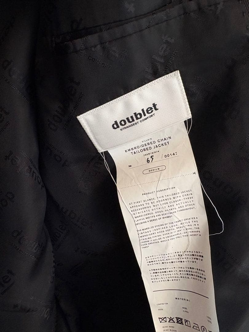 ジャケット・アウター doublet EMBROIDERED CHAIN TAILOREDJACKET