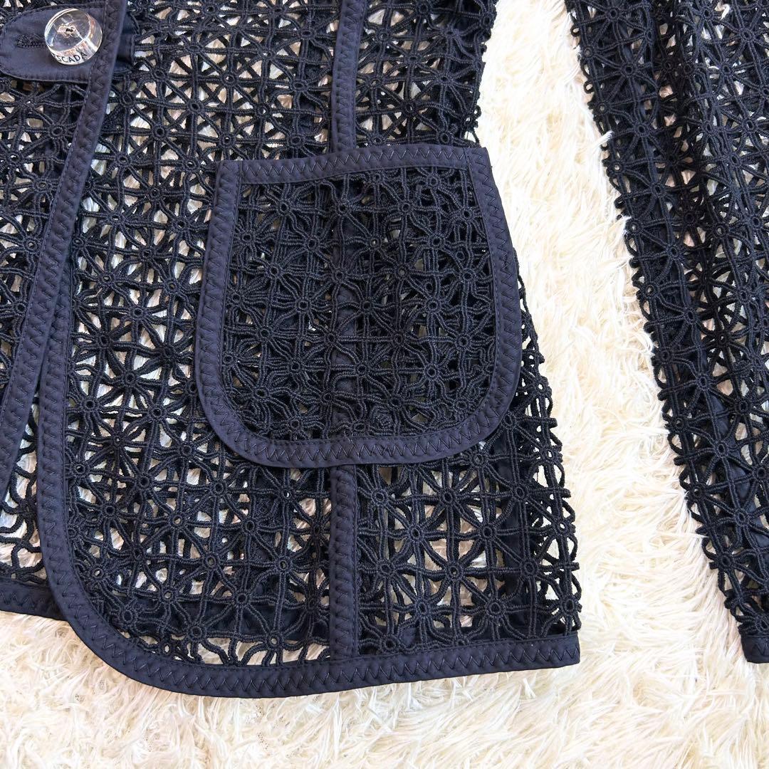 【極美品✨エスカーダ】 レース編み ジャケット ESCADA シースルー