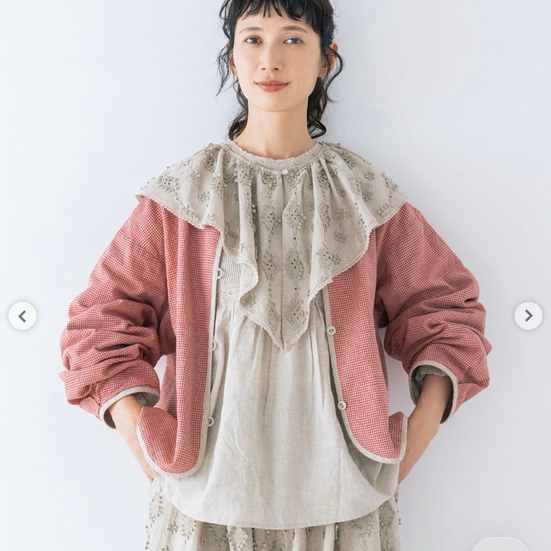 サマンサモスモス kazumiコラボ リバーシブルジャケット レッド