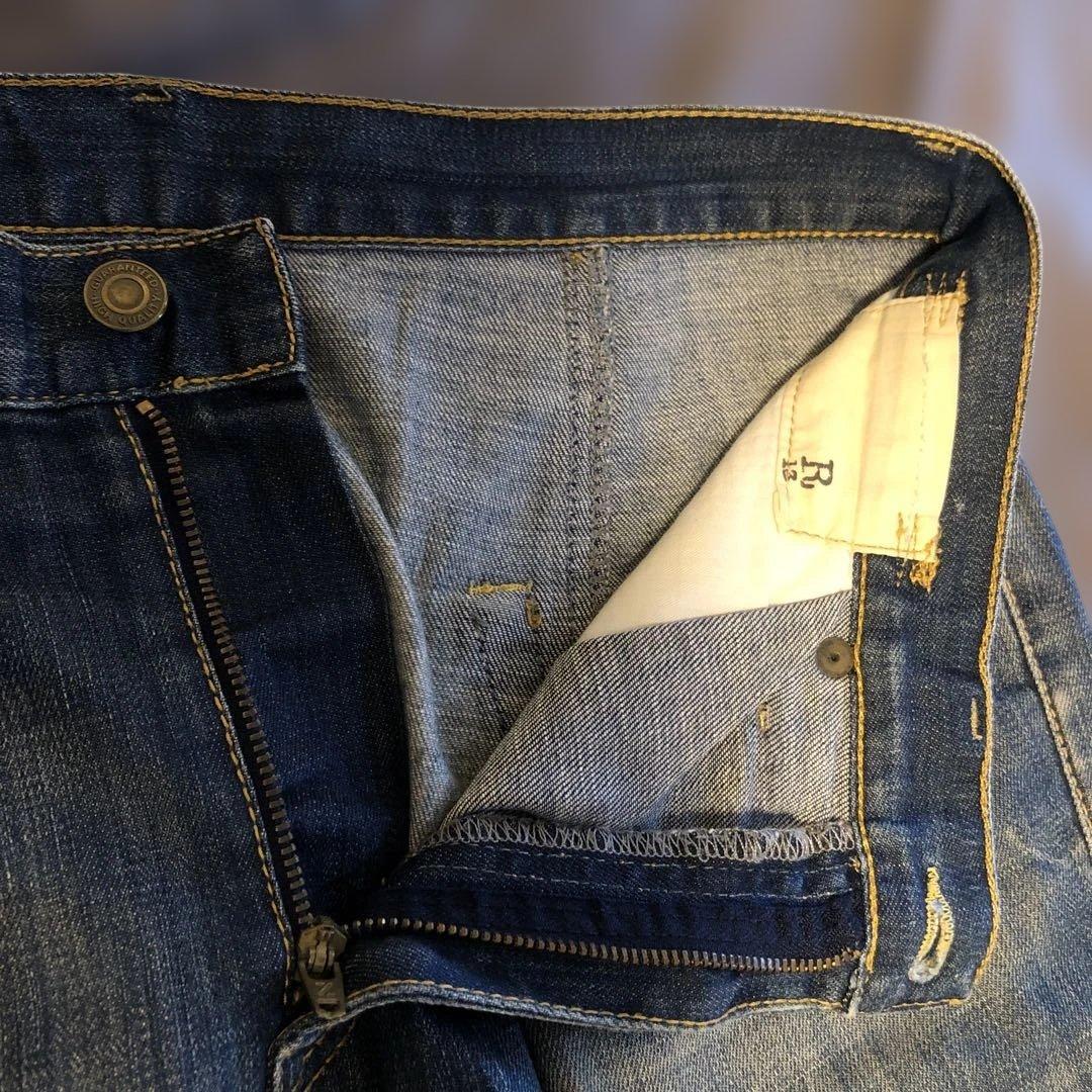 R13 アール13ヴィンテージ加工サルエルデニムパンツ