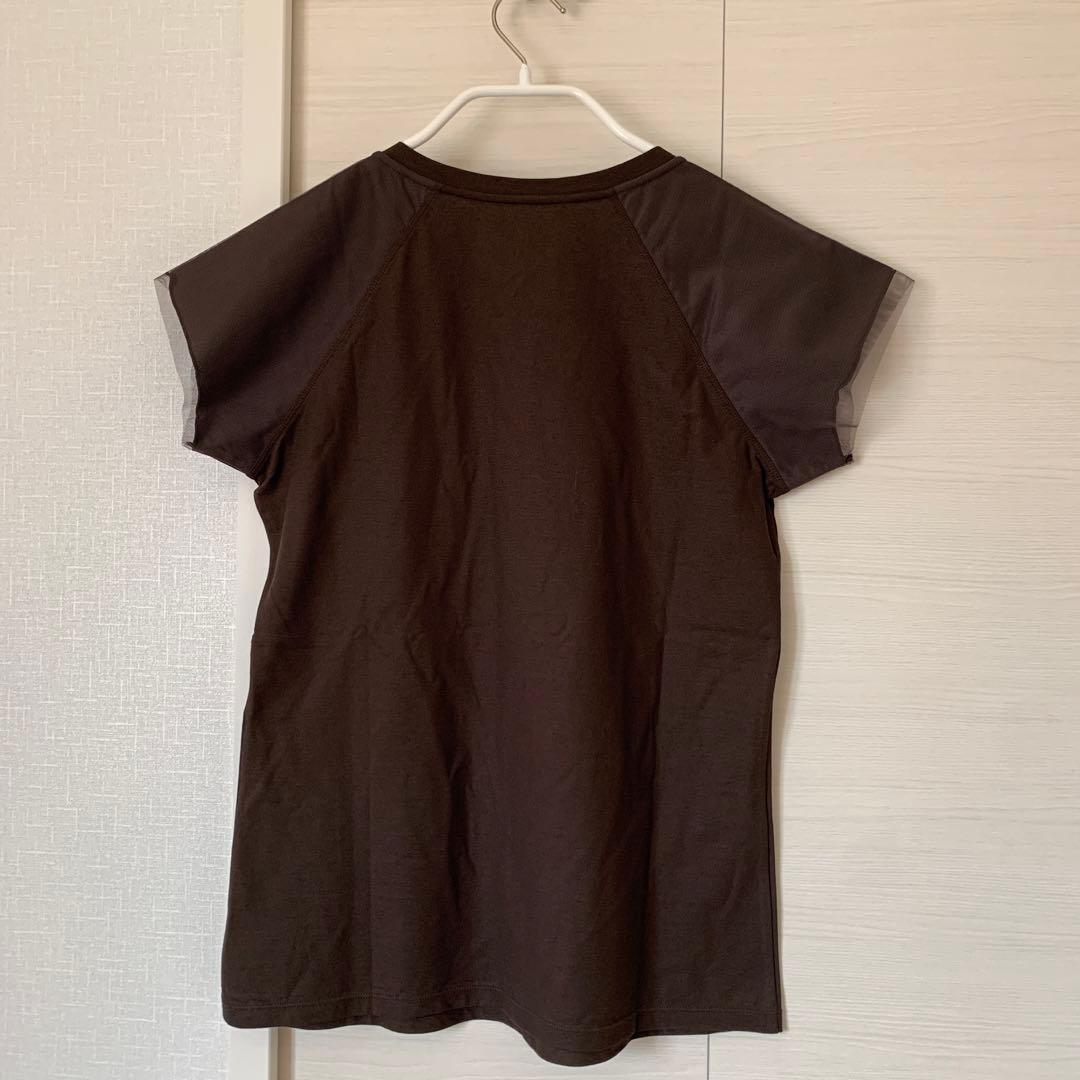 チャコット バレエ ヨガウエア ＊チュールコンビTシャツ＊ ブラウン M 新品❣️