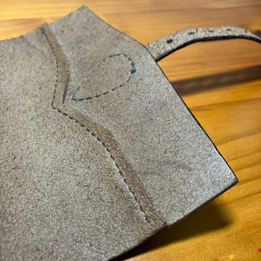 ハンドメイド　1点もの　本革レザーサドルバック