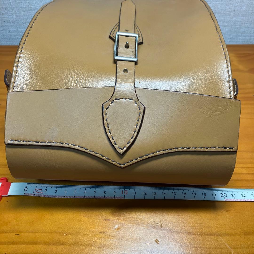 ハンドメイド　1点もの　本革レザーサドルバック
