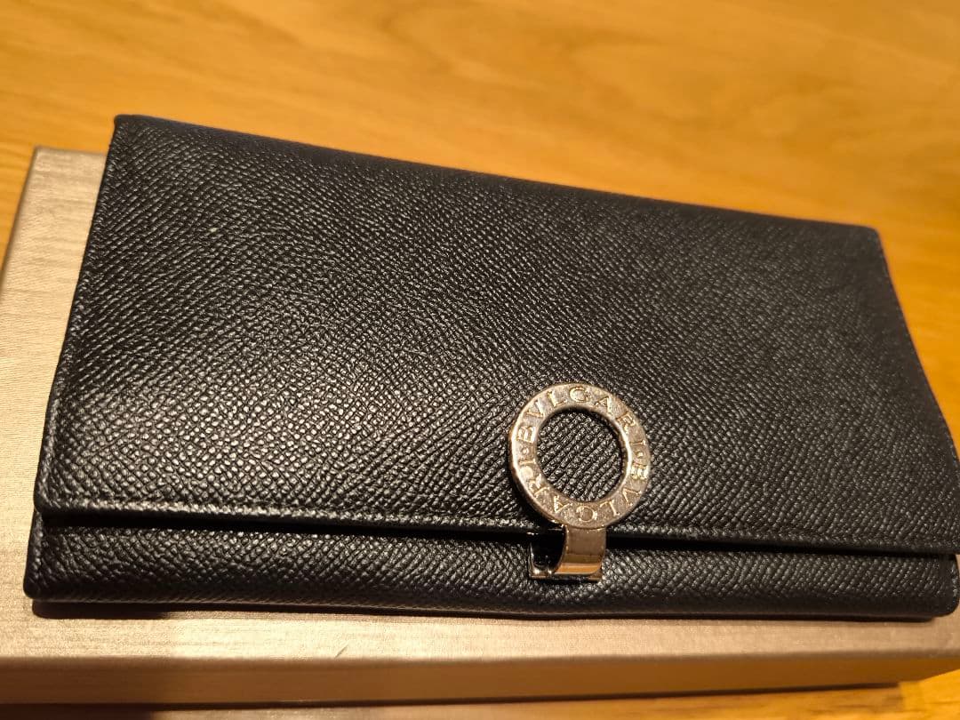 【美品】BVLGARI ブルガリ 長財布 レザー ブラック