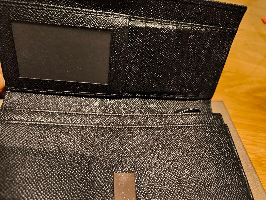 【美品】BVLGARI ブルガリ 長財布 レザー ブラック