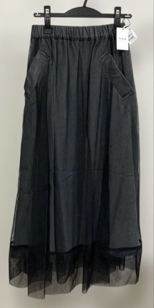 新品　ヤマダヤ　クローブ　チュール重ねテンセルスカート　ブラック　9号