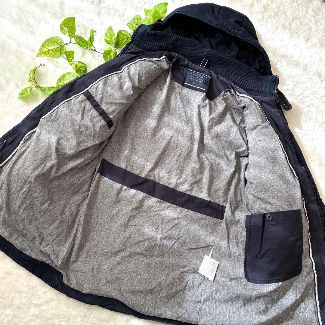 XL✨ZARA MAN DENIM　デニム切替　ミリタリージャケット