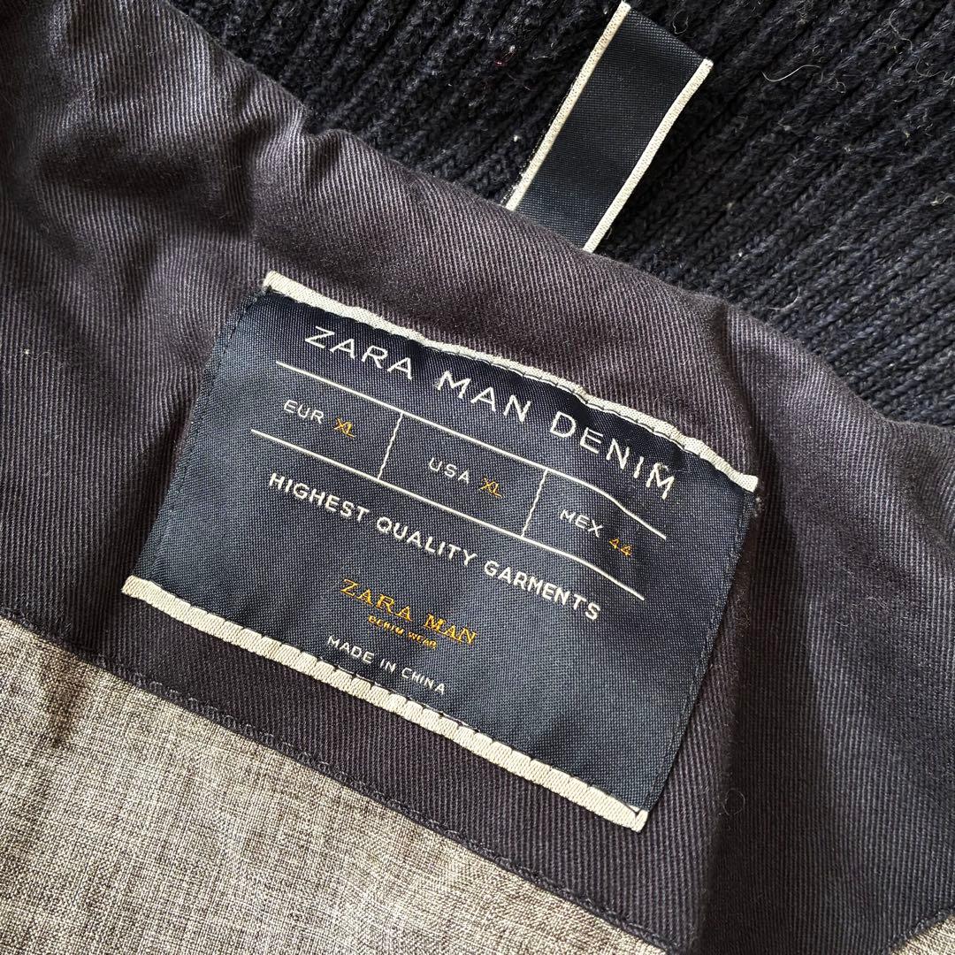 XL✨ZARA MAN DENIM　デニム切替　ミリタリージャケット