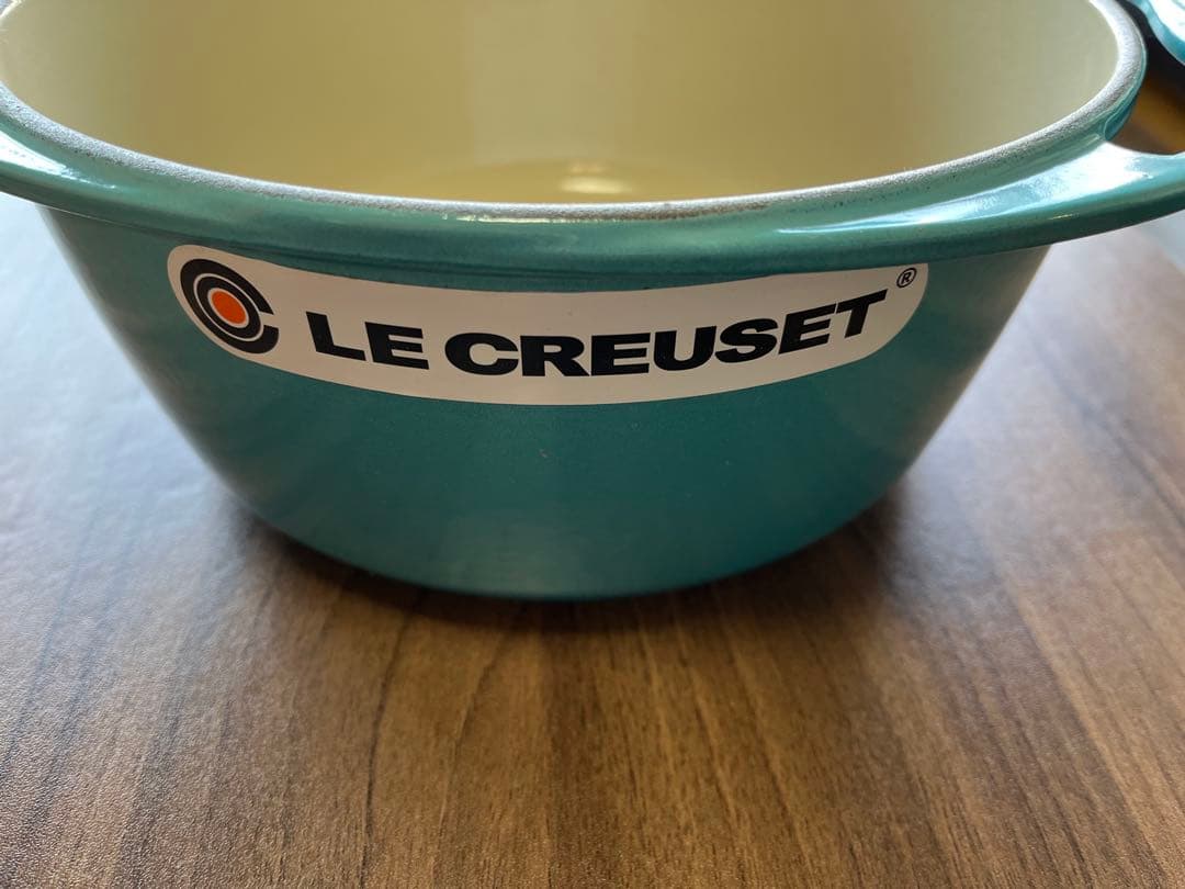 未使用　LE CREUSET　ココット センセーション　カリビアンブルー22cm