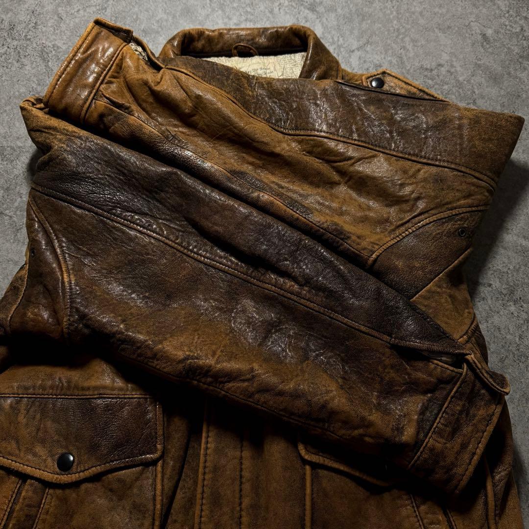 【90s vintage】 A-2 flight leather jacket