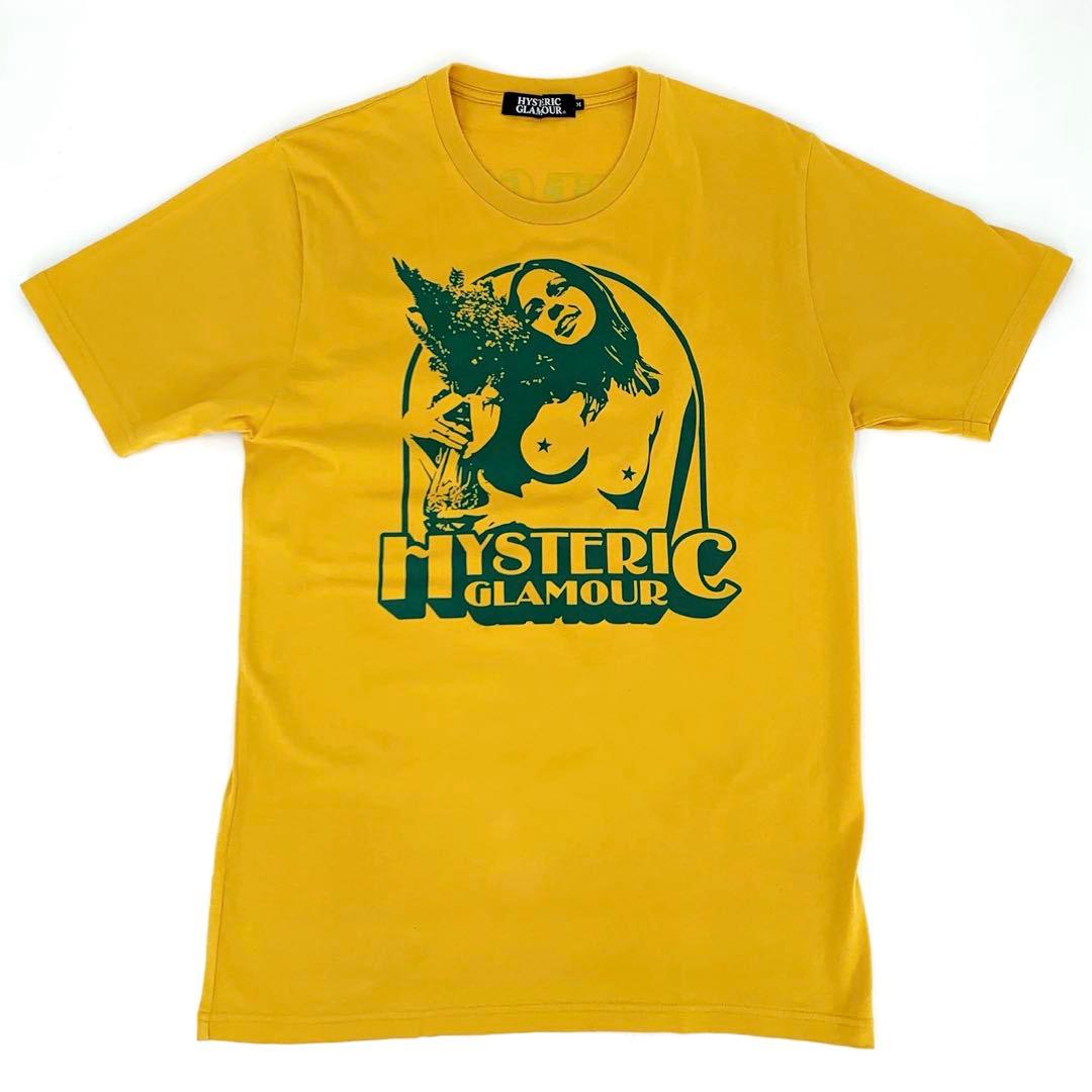 【美品】ヒステリックグラマー ヒスガールプリントTシャツ イエロー M