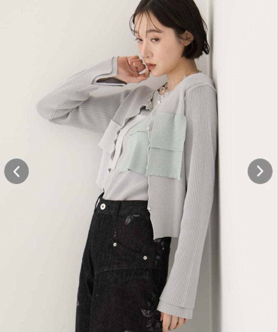 トップス kotohayokozawa RIBKNIT CARDIGAN STUDIOUS