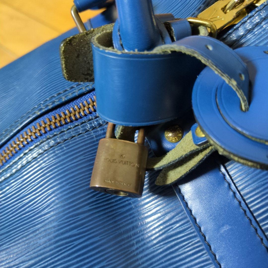 Louis Vuitton エピレザー ボストンバッグ トレドブルー