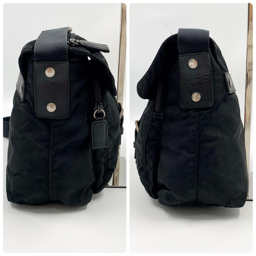 【✨美品✨】 プラダ 三角ロゴ ナイロン メッセンジャーバッグ ブラック
