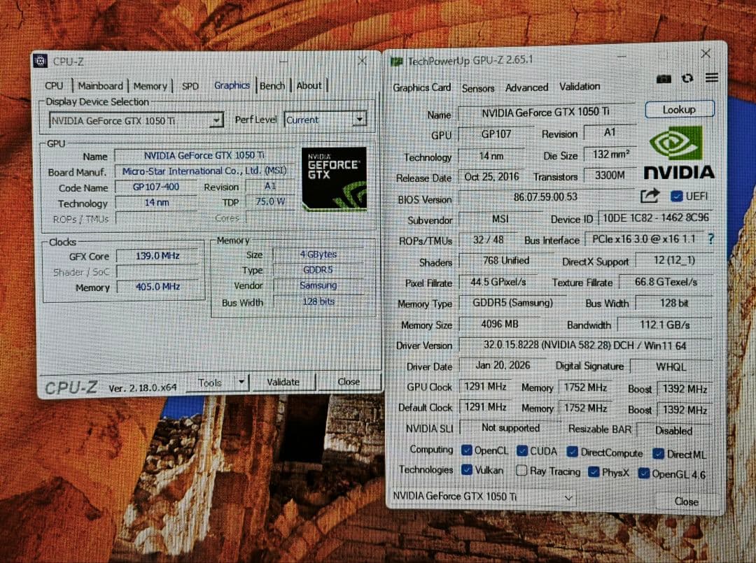 MSI Geforce GTX 1050Ti LP 【動作確認済・LP対応】
