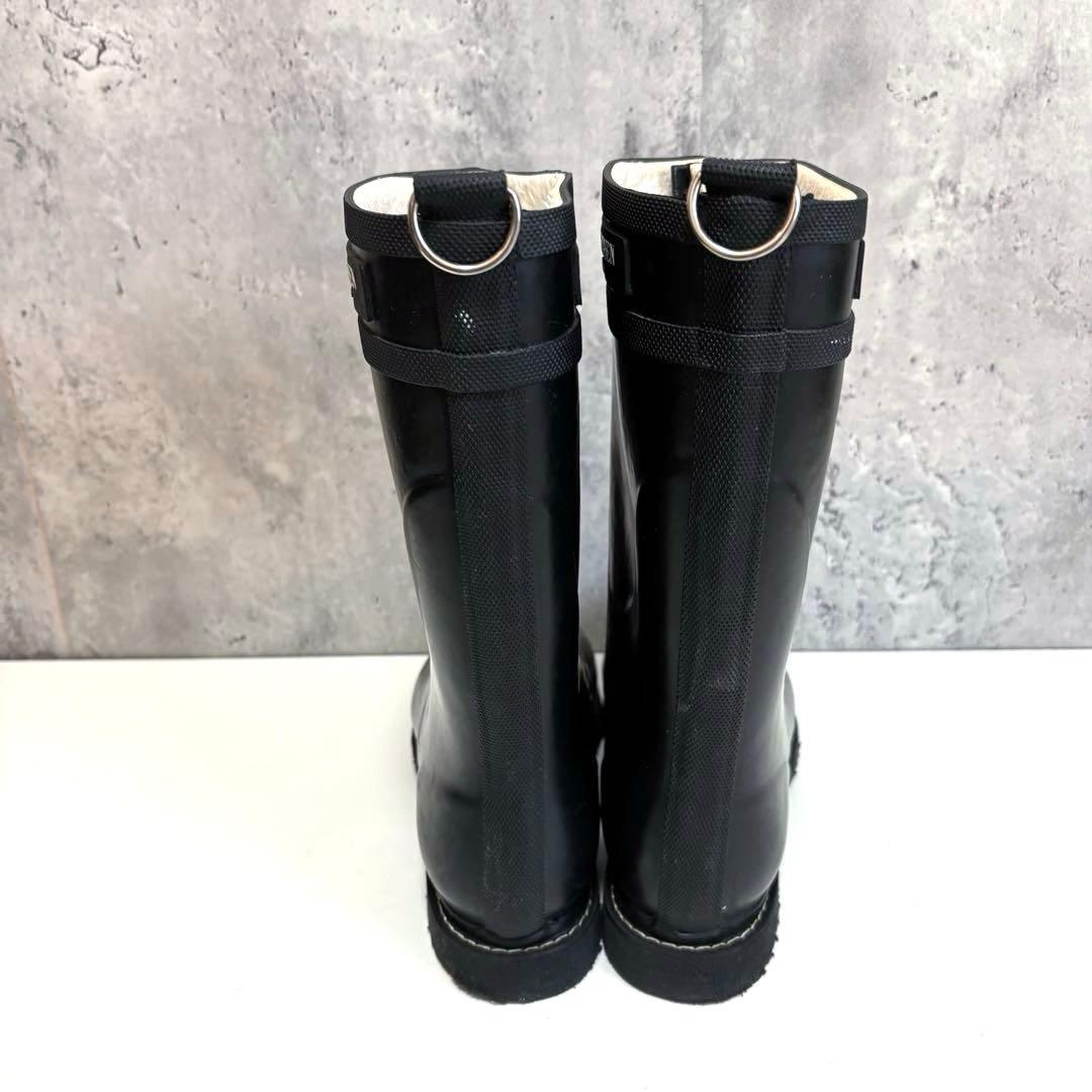 【ILSE JACOBSEN】ロングレインブーツ ブラック 38 レースアップ