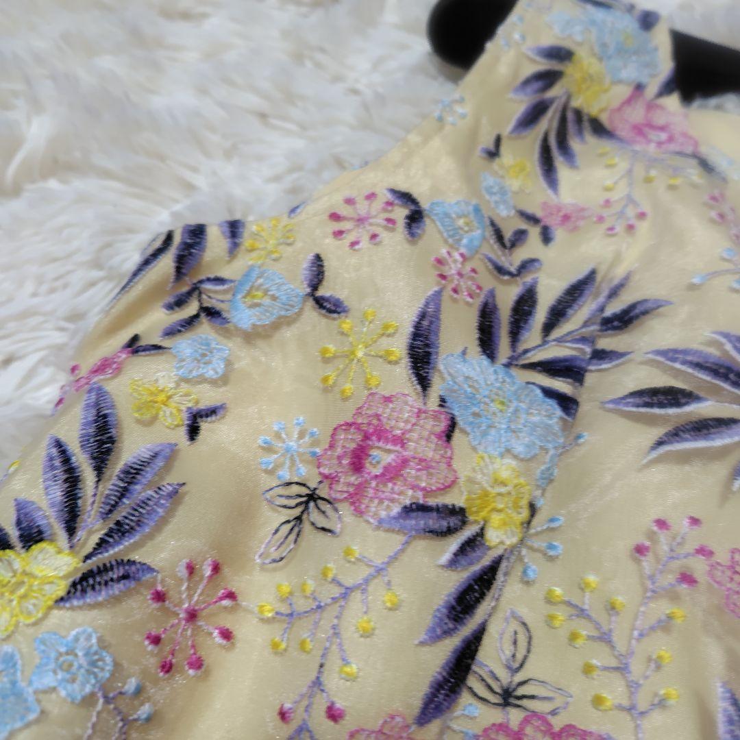 【タグ付き♡希少42】ローズティアラジュエル　チュール×刺繍ワンピース　リボン