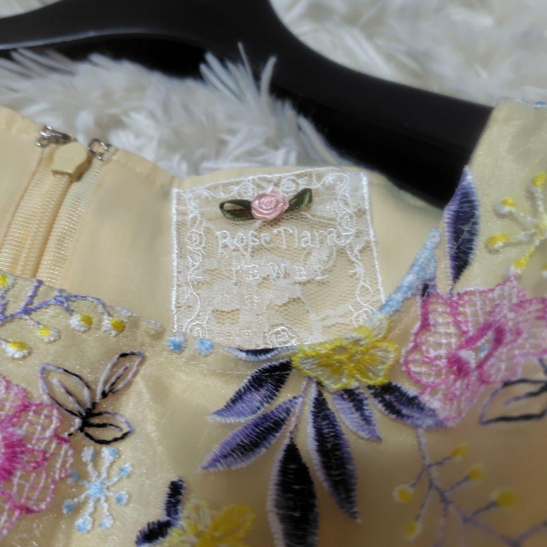 【タグ付き♡希少42】ローズティアラジュエル　チュール×刺繍ワンピース　リボン