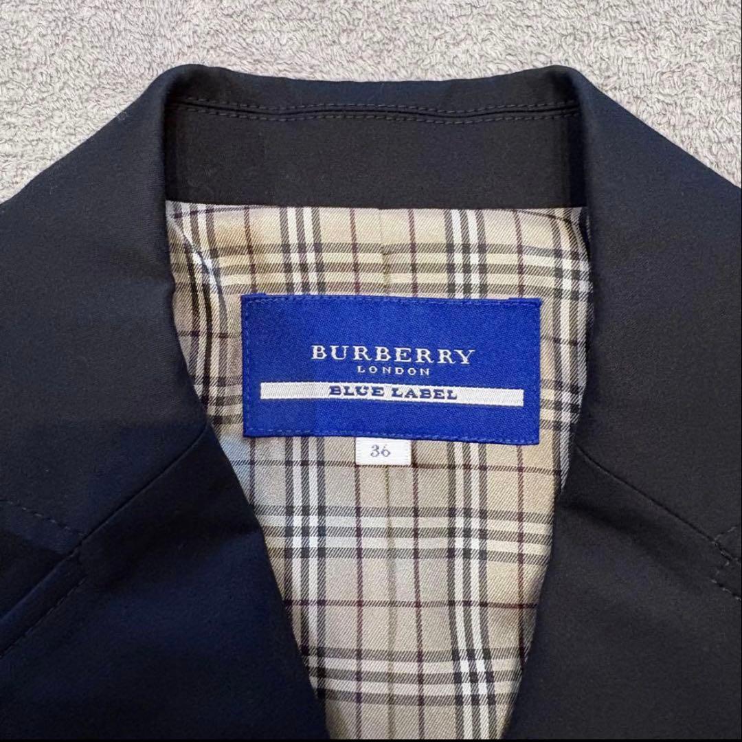 BURBERRY BLUE LABEL ネイビー テーラードジャケット