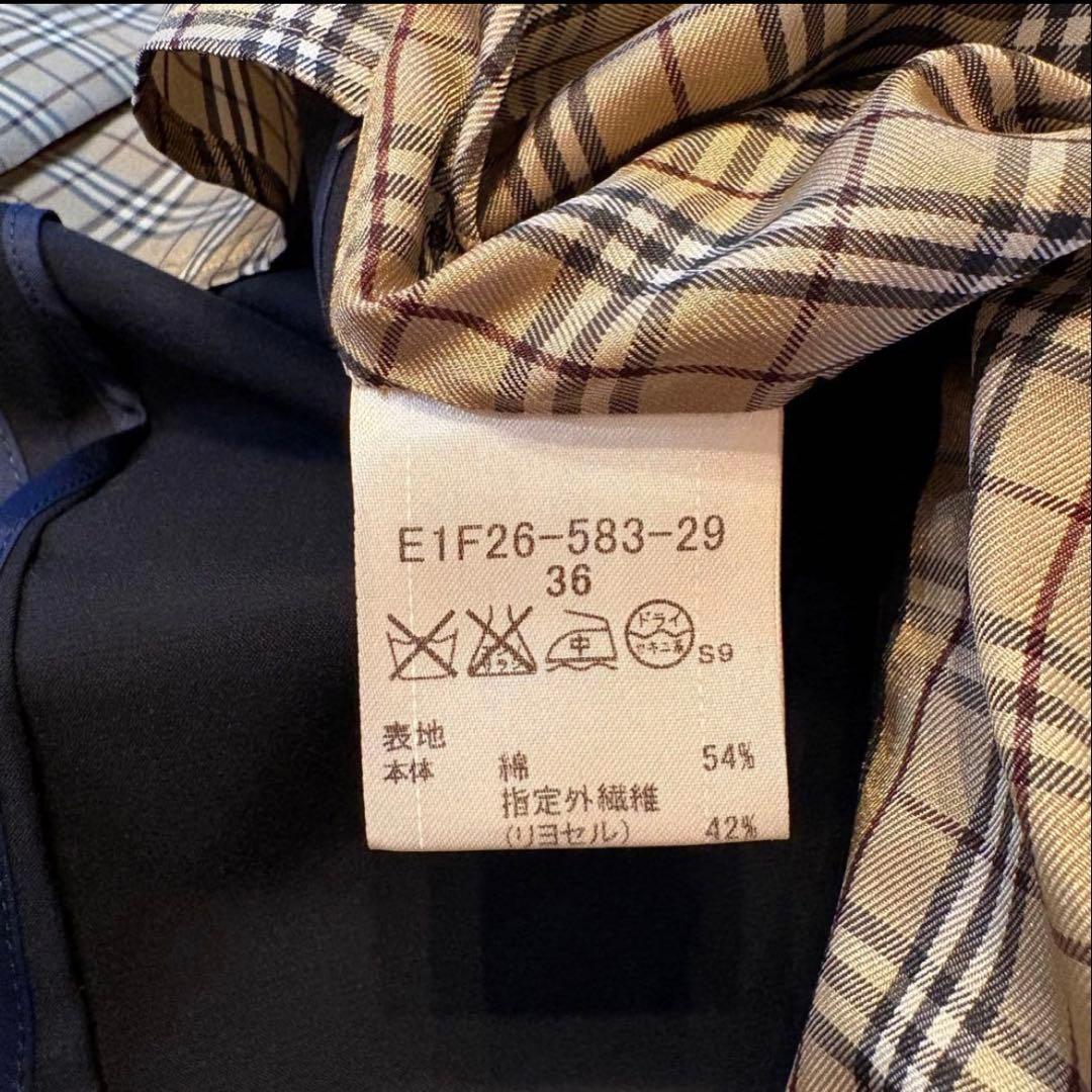 BURBERRY BLUE LABEL ネイビー テーラードジャケット