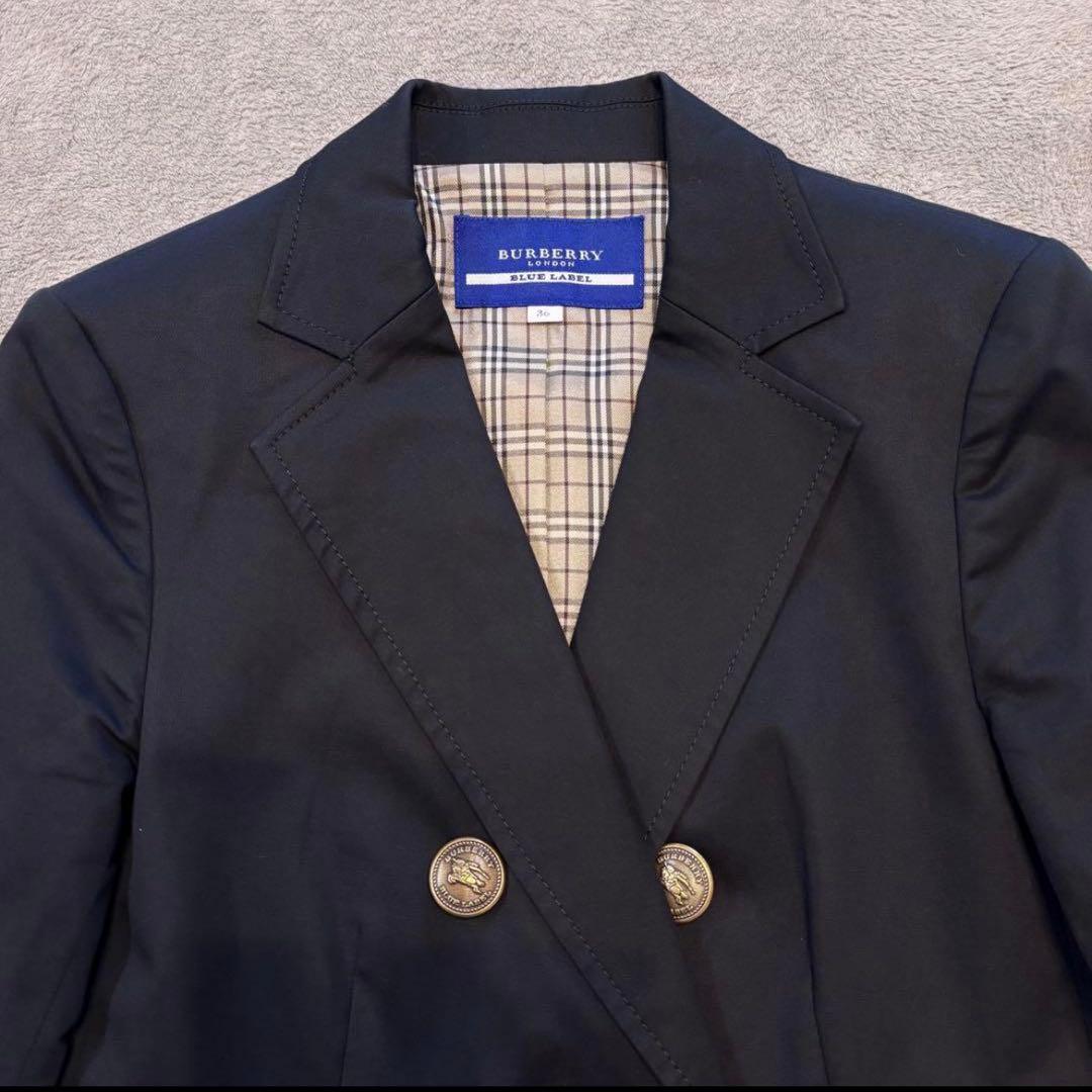 BURBERRY BLUE LABEL ネイビー テーラードジャケット