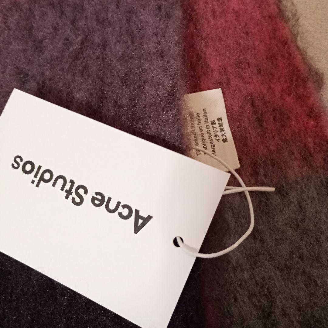 未使用　タグ付き モヘアチェックスカーフ　　Acne Studios