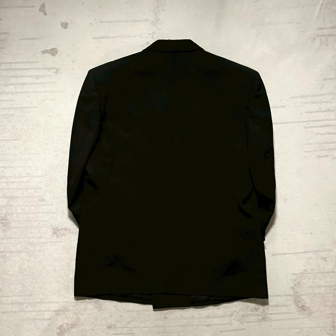 超美品 90's オールブラック ダブルブレスト 漆黒 ウール