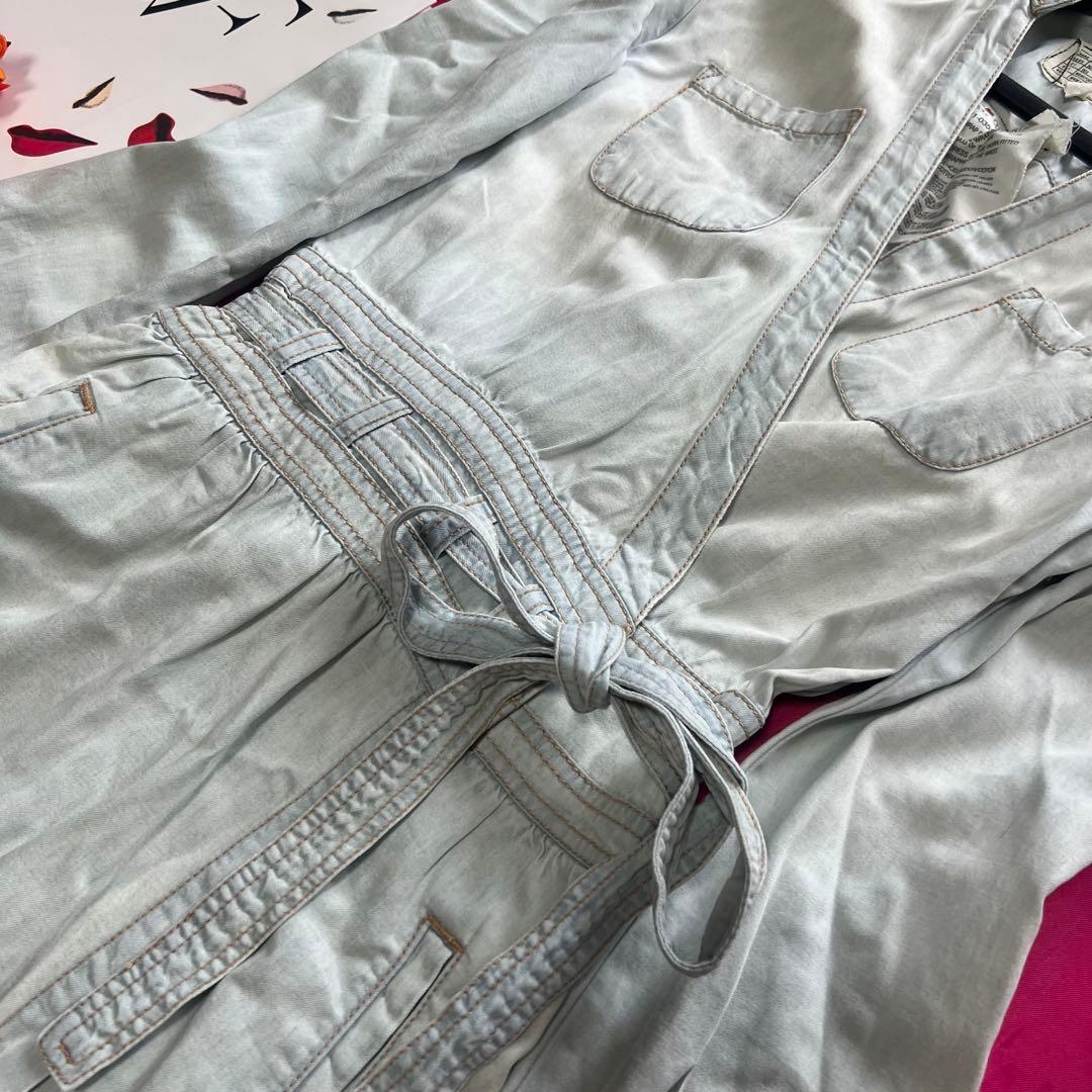 【良品】DIANEvonFURSTENBERG ラップワンピース デニム 2 M