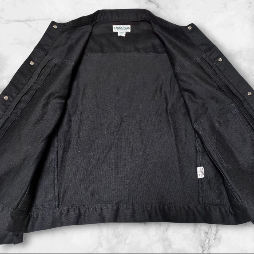 未使用級✨SASSAFRAS ガーデナージャケット 黒 XL ワークジャケット
