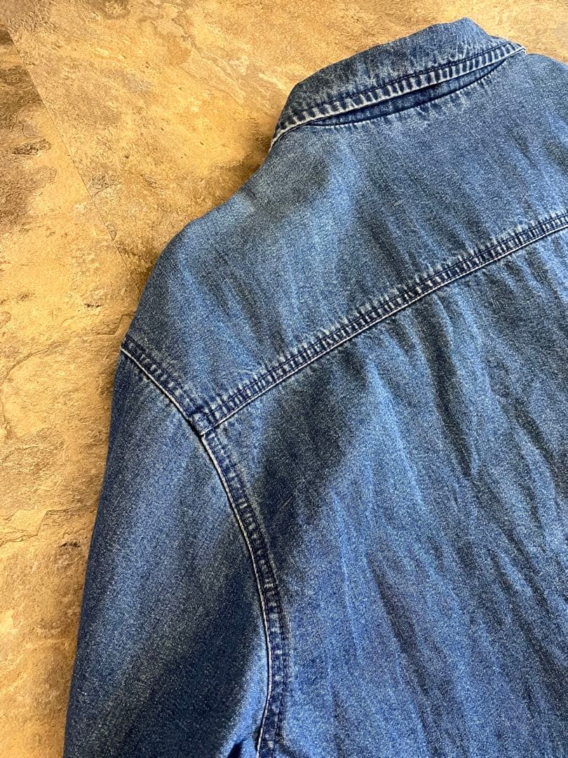 90s 白タグ Eddie Bauer エディーバウアー デニムカバーオール L