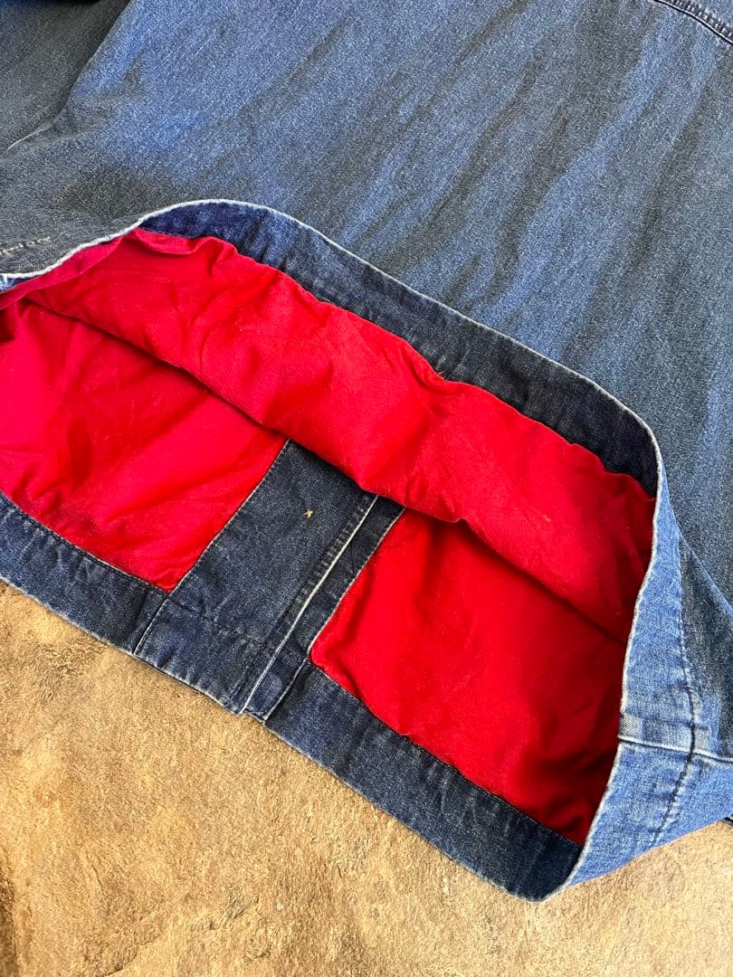 90s 白タグ Eddie Bauer エディーバウアー デニムカバーオール L