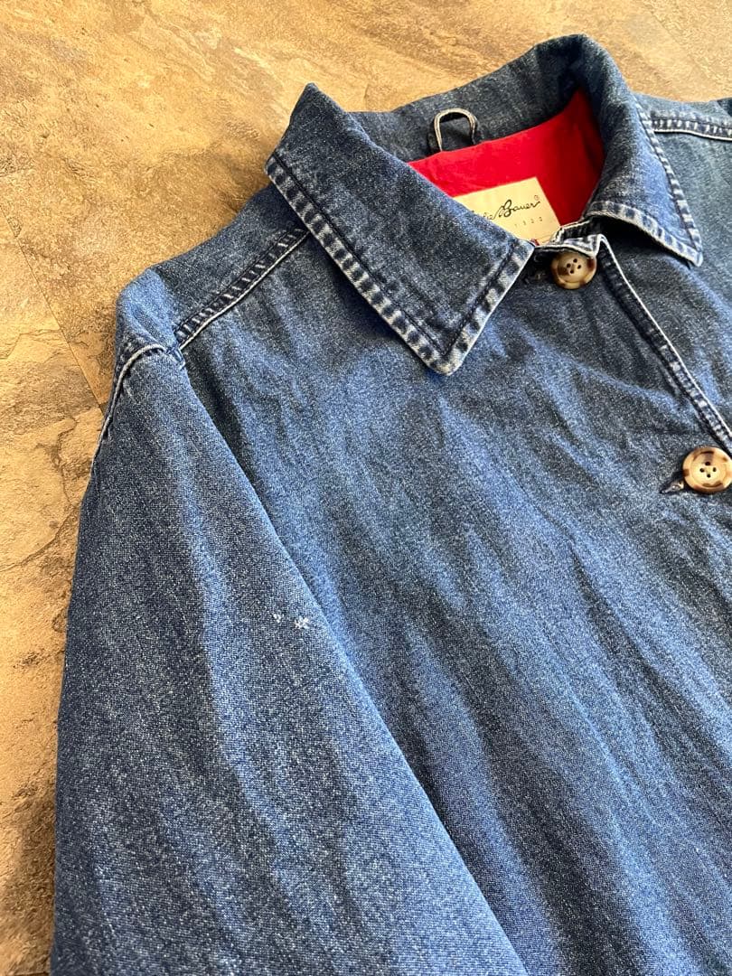 90s 白タグ Eddie Bauer エディーバウアー デニムカバーオール L