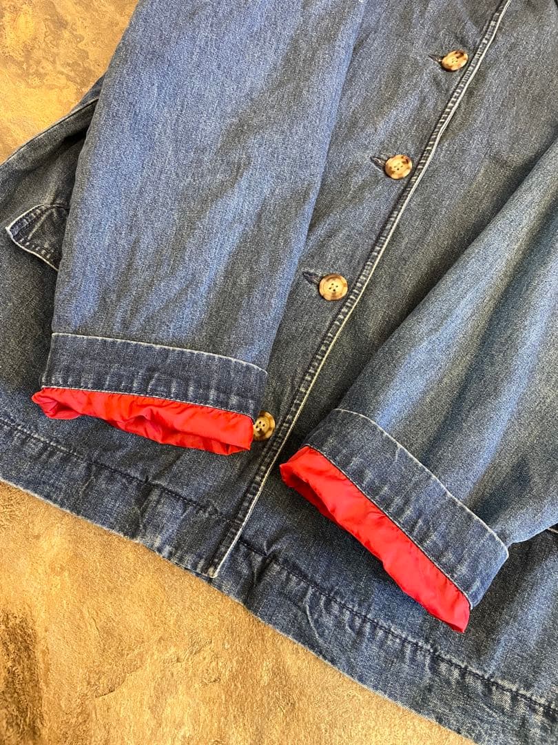 90s 白タグ Eddie Bauer エディーバウアー デニムカバーオール L