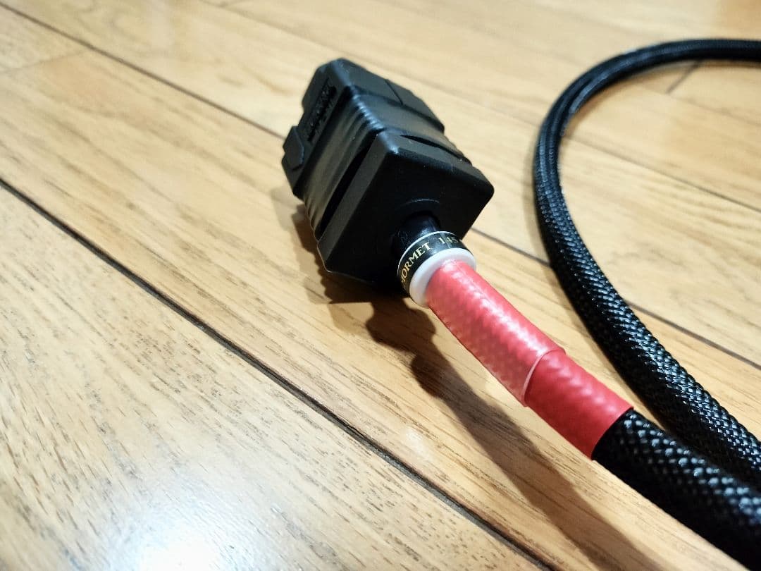 amormet装着 銅単線自作電源ケーブル 約1.5m