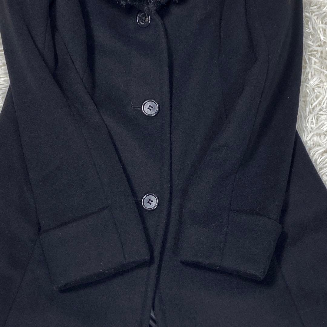 美品　ローレンラルフローレン　ファーコート　ブラック　サイズ2(M)