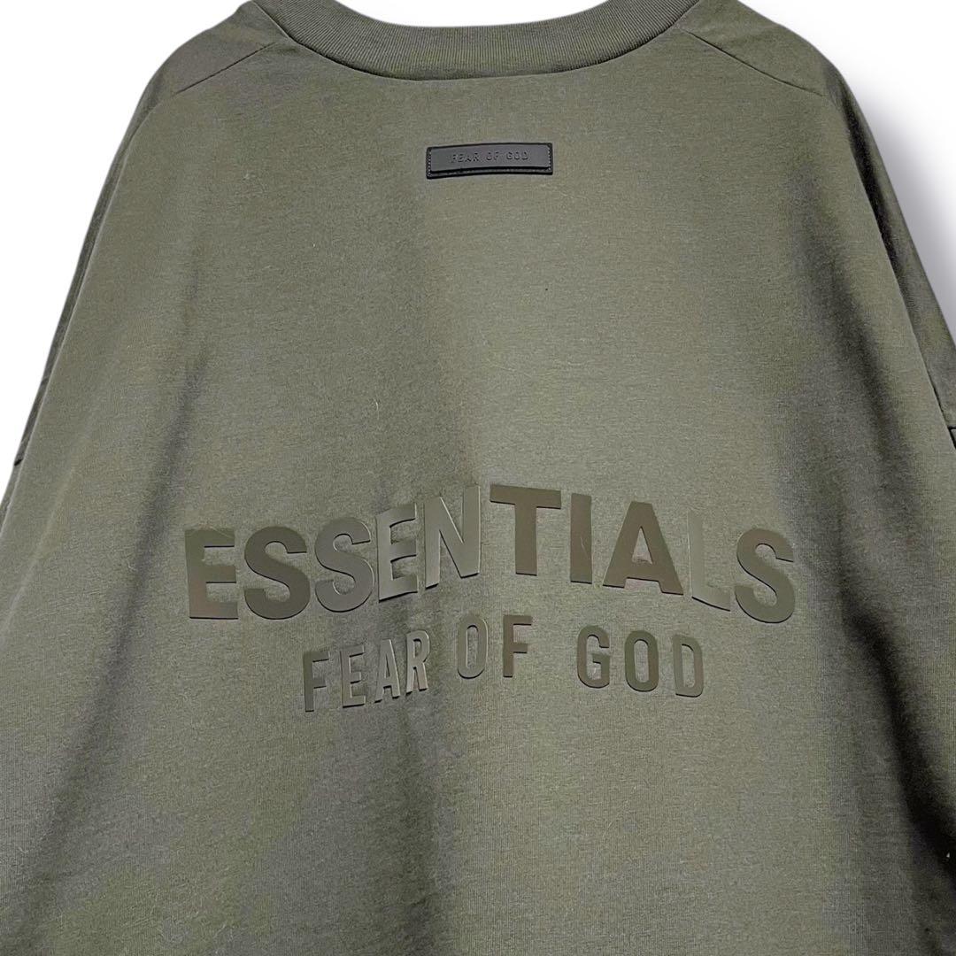 タグ付　FOG ESSENTIALS 黒　カーキ　Tシャツ　Vネック　半袖　ゴム