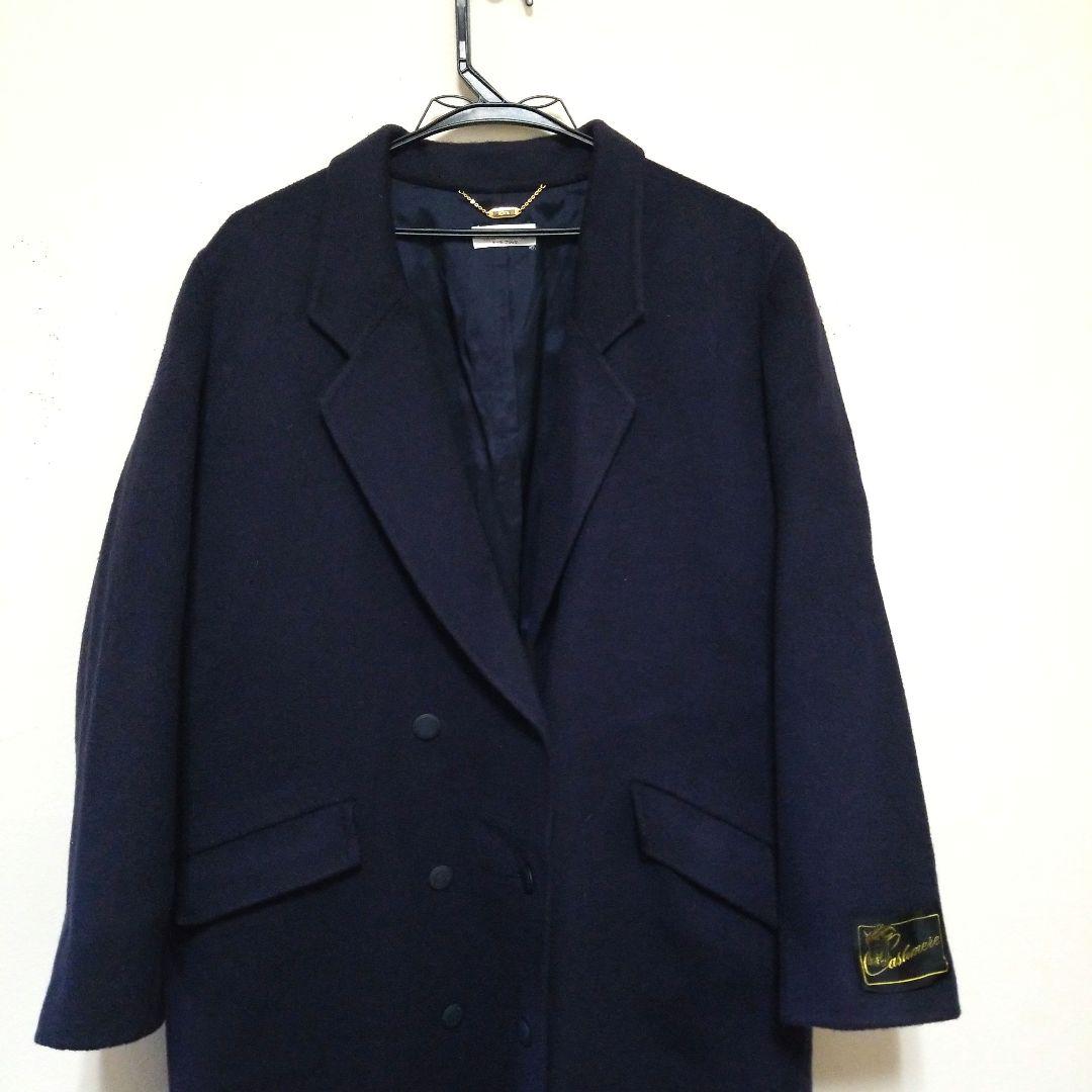 KIRA PLACE カシミヤ100% ロングコート M ネイビー