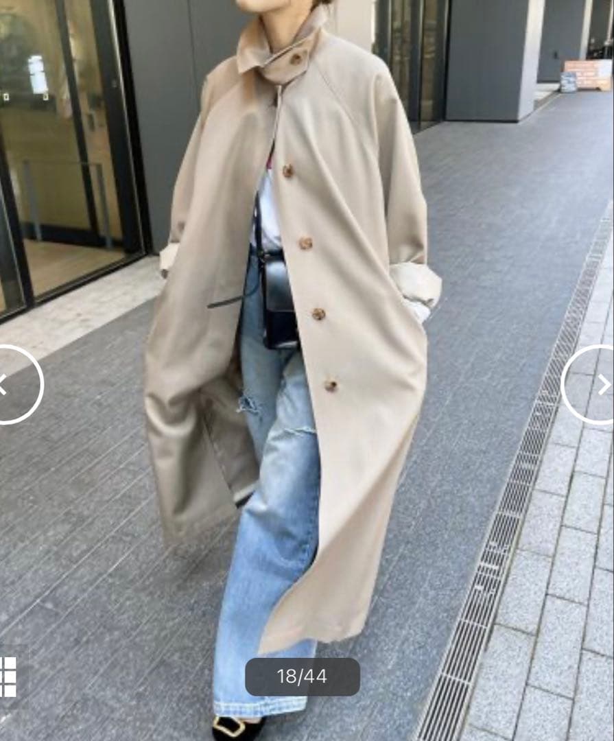 美品Spick & Spanステンカラーウールトレンチイエナスピックベイクルーズ