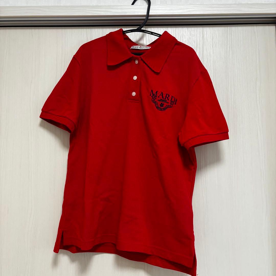 Mardi Mercredi 半袖ポロシャツ レッド