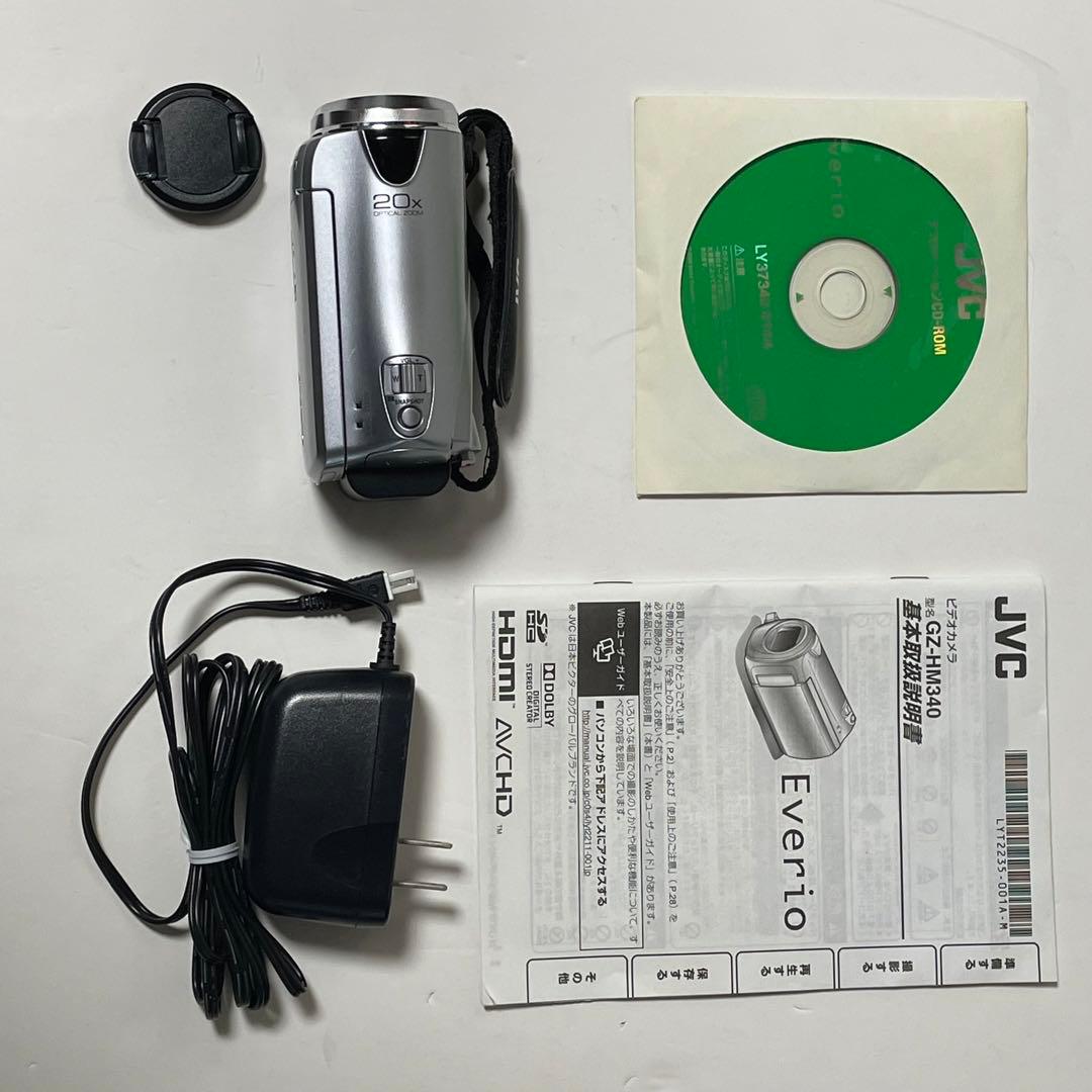 JVC Everio HD ビデオカメラ　GZ-HM340 中古品