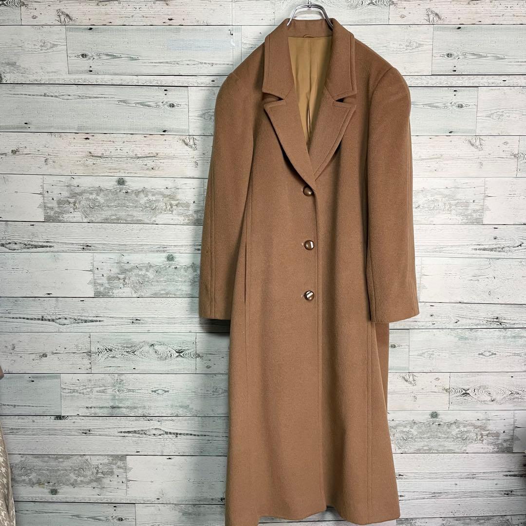☆カシミヤ100%☆ドーメル　ロングチェスターコート　11号　キャメル